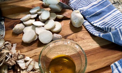 Organic Colocasia (Taro) Sliced-Raw