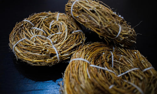 Organic Handwoven vetiver roots loofah