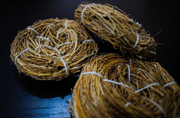 Organic Handwoven vetiver roots loofah